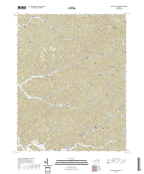 Salyersville North topographic map thumbnail