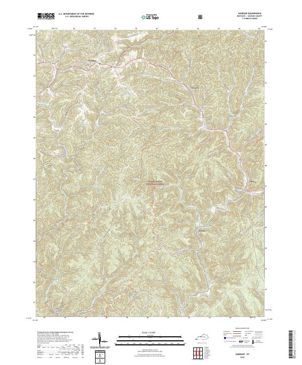 Sandgap topographic map thumbnail