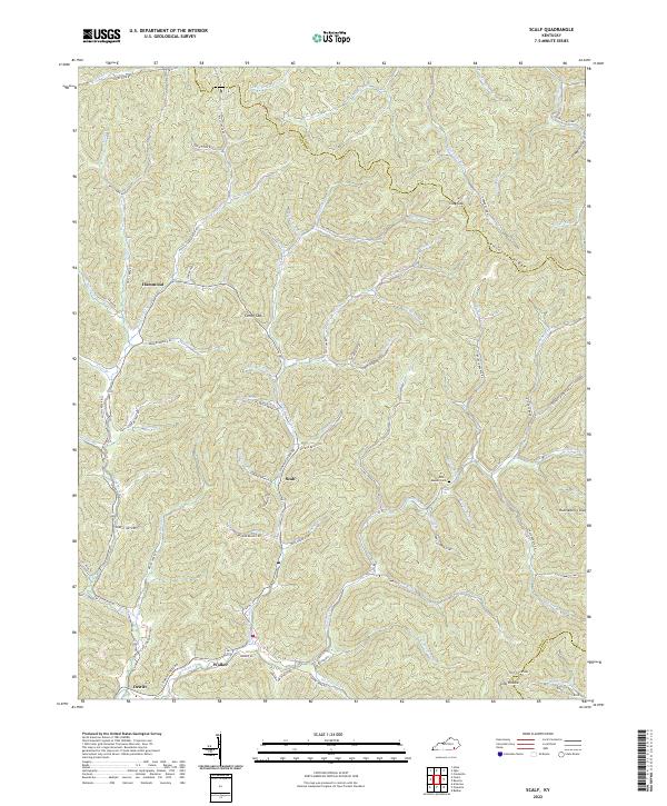Scalf topographic map thumbnail