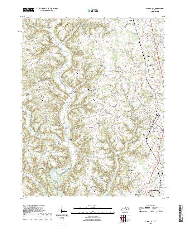 Science Hill topographic map thumbnail