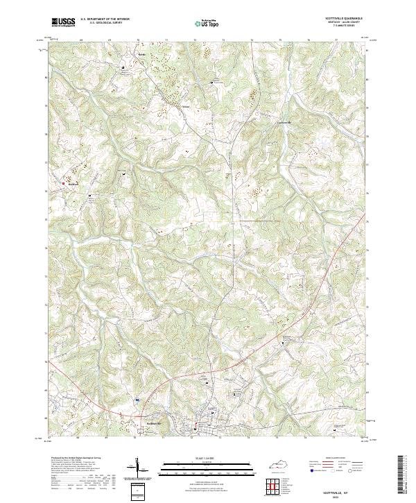 Scottsville topographic map thumbnail