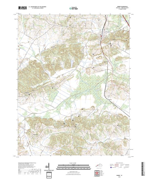 Sebree topographic map thumbnail