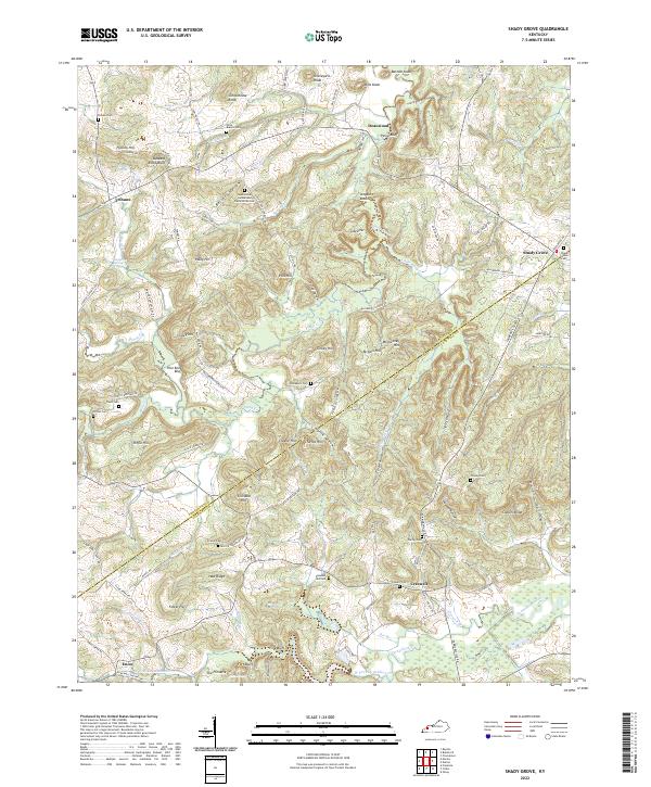 Shady Grove topographic map thumbnail