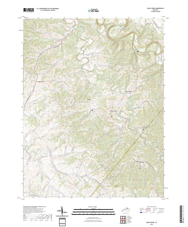 Shady Nook topographic map thumbnail