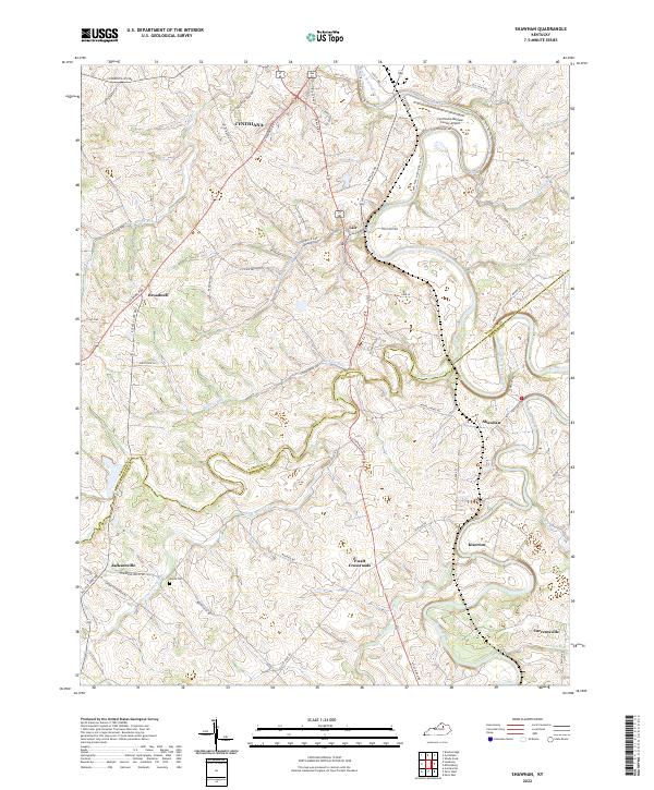 Shawhan topographic map thumbnail