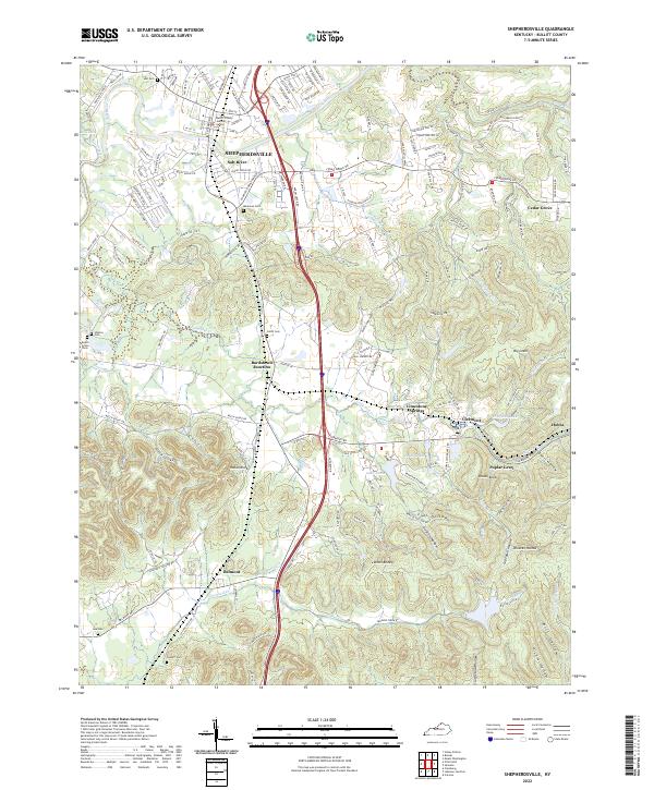 Shepherdsville topographic map thumbnail