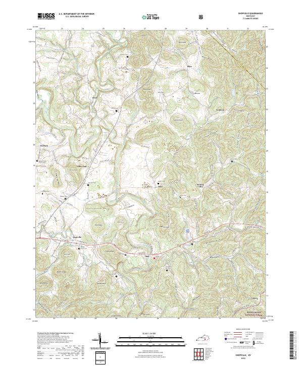 Shopville topographic map thumbnail