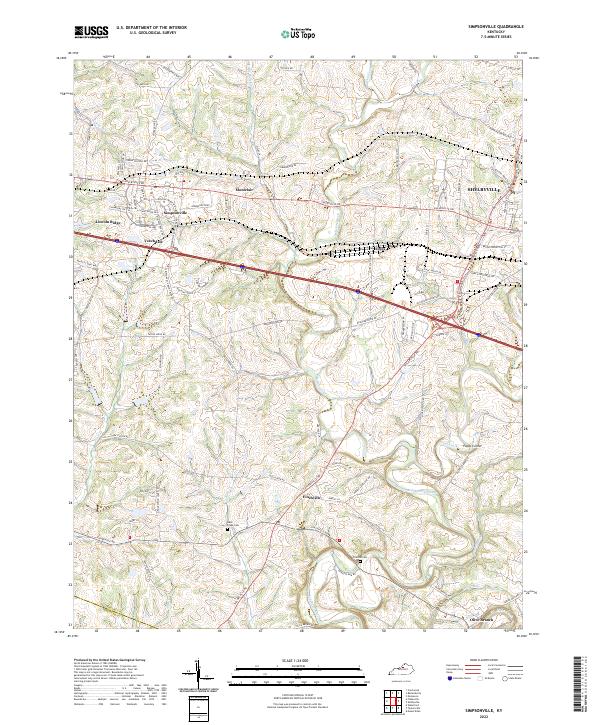 Simpsonville topographic map thumbnail