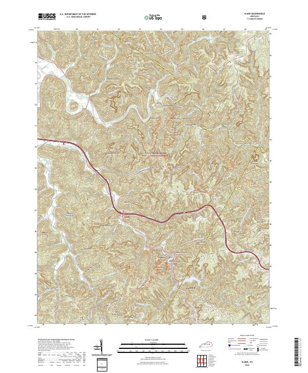 Slade topographic map thumbnail