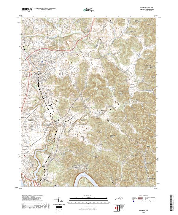 Somerset topographic map thumbnail