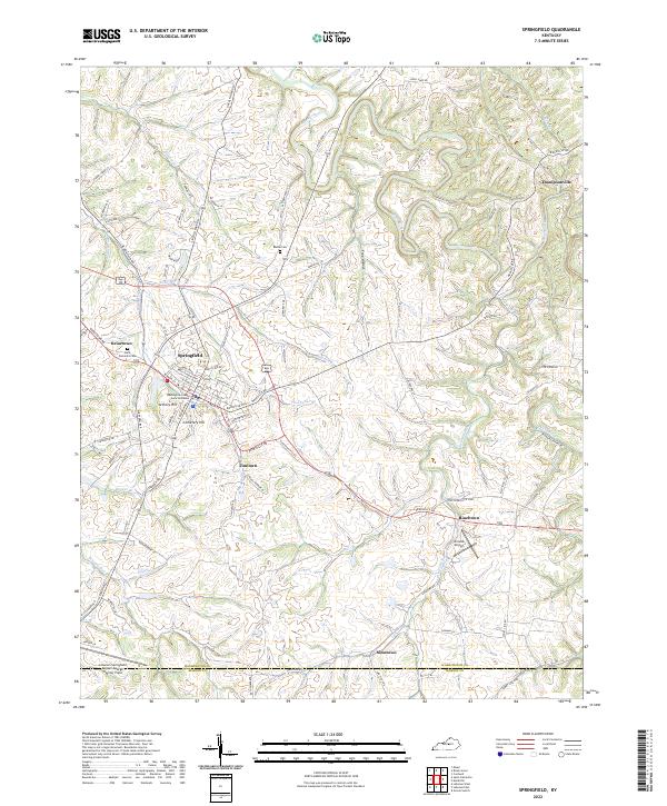 Springfield topographic map thumbnail