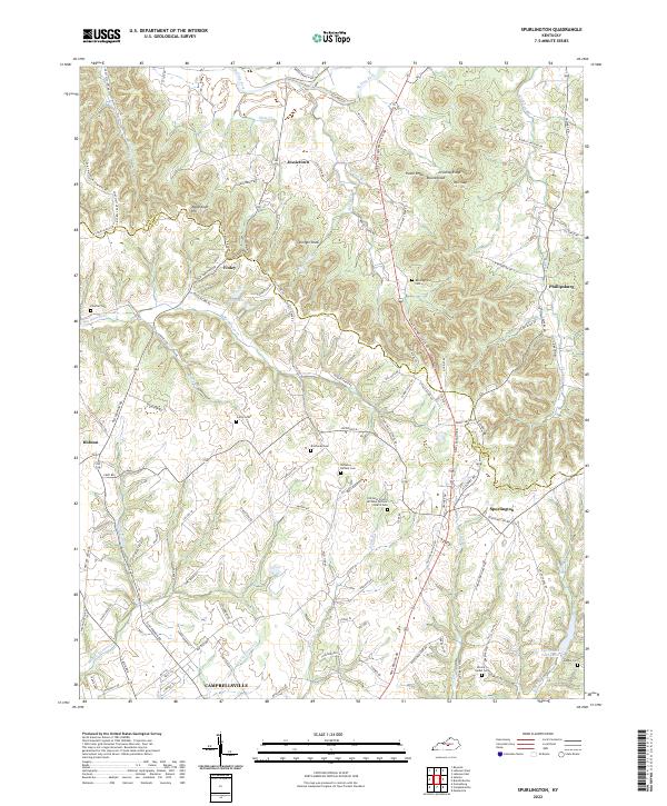 Spurlington topographic map thumbnail