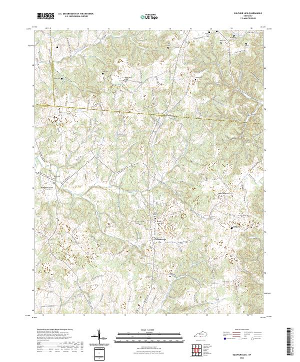 Sulphur Lick topographic map thumbnail
