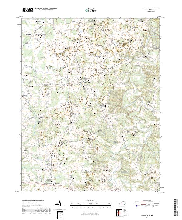 Sulphur Well topographic map thumbnail