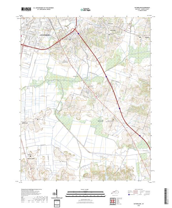 Sutherland topographic map thumbnail