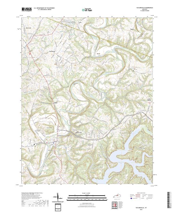 Taylorsville topographic map thumbnail