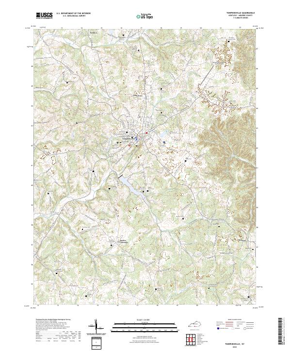 Tompkinsville topographic map thumbnail