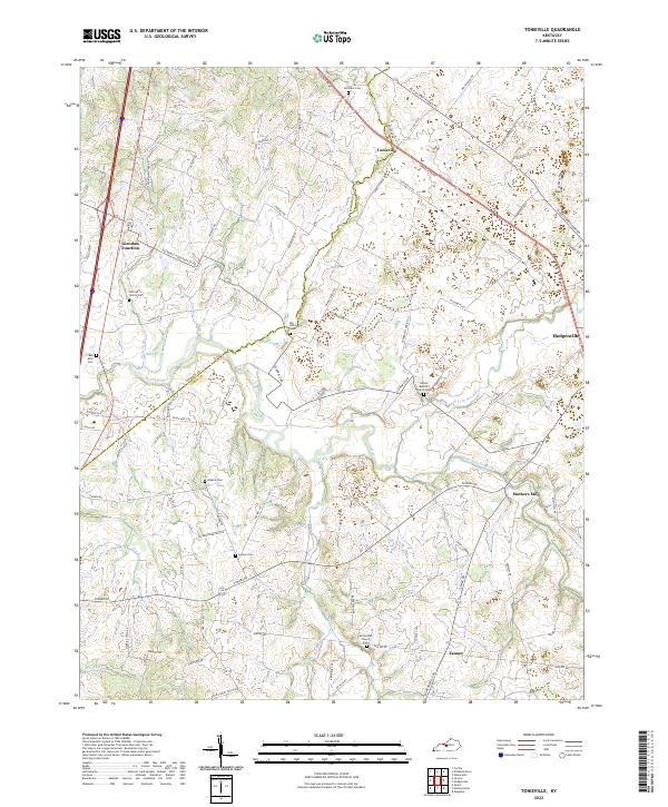 Tonieville topographic map thumbnail
