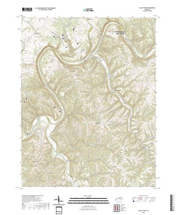 Valley View topographic map thumbnail