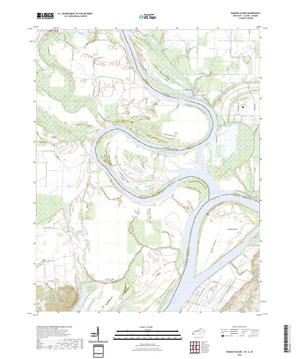 Wabash Island topographic map thumbnail