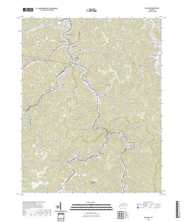 Wayland topographic map thumbnail