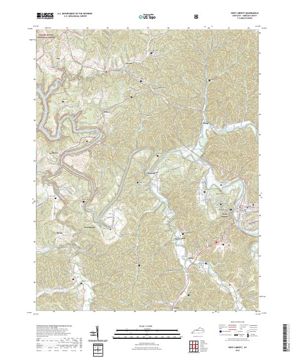 West Liberty topographic map thumbnail
