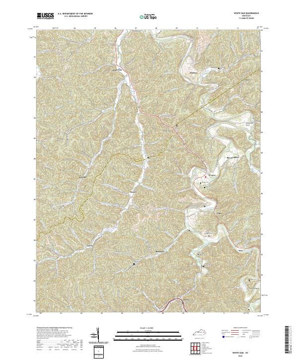 White Oak topographic map thumbnail