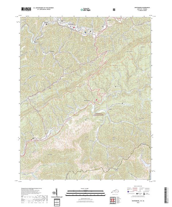 Whitesburg topographic map thumbnail