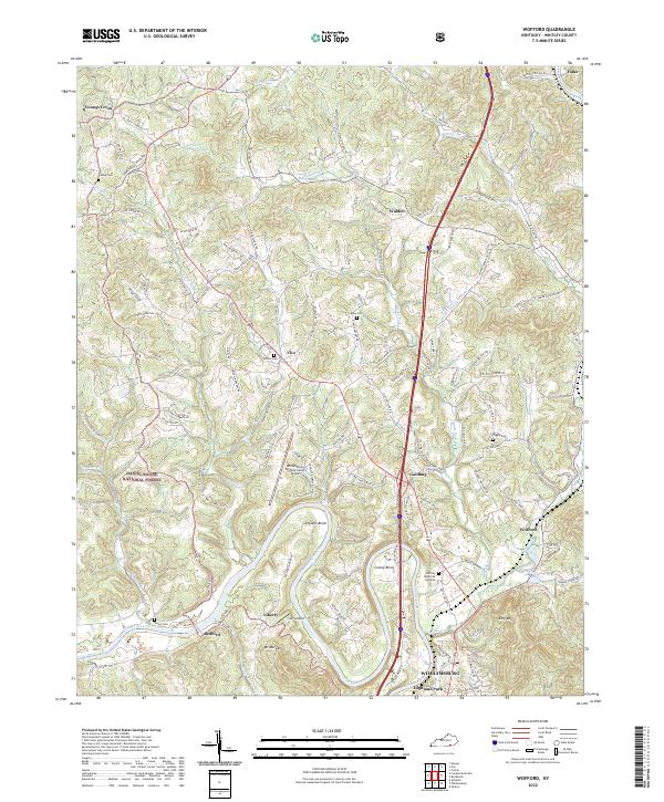 Wofford topographic map thumbnail