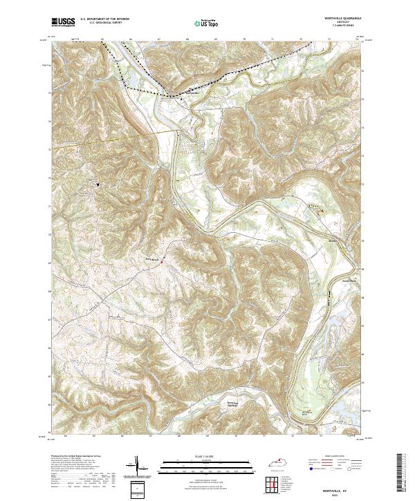 Worthville topographic map thumbnail