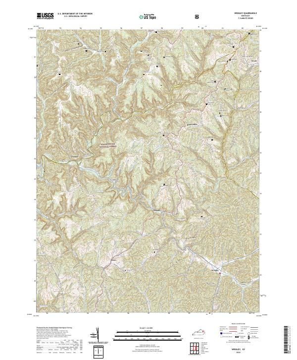 Wrigley topographic map thumbnail