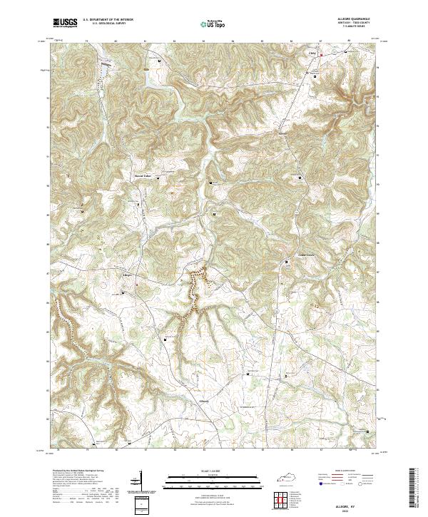 Allegre topographic map thumbnail