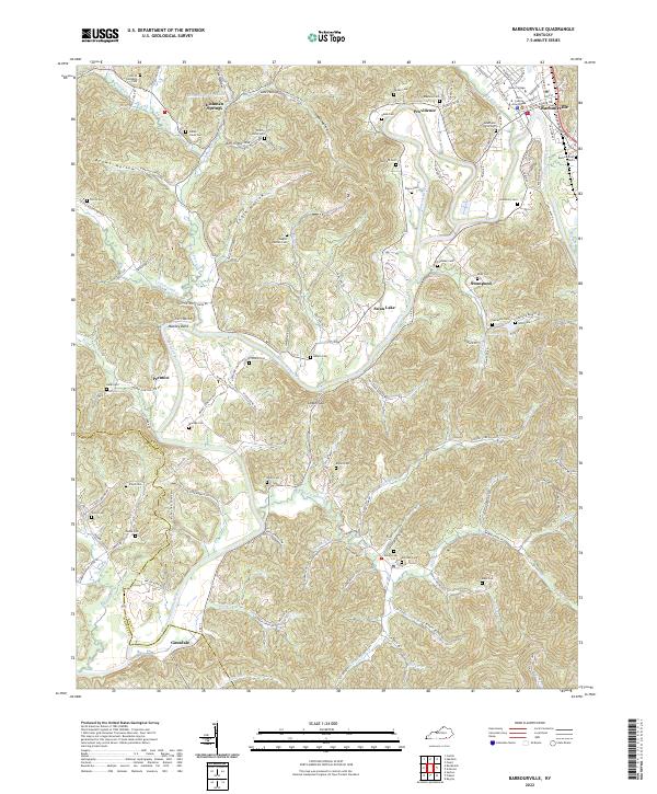 Barbourville topographic map thumbnail