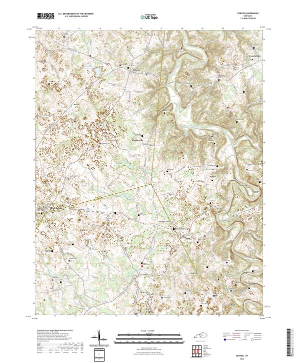 Center topographic map thumbnail