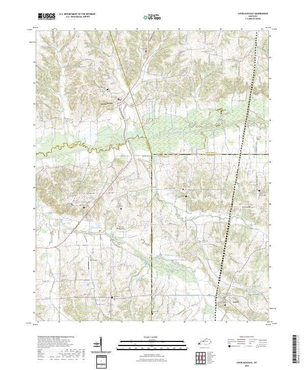 Lovelaceville topographic map thumbnail