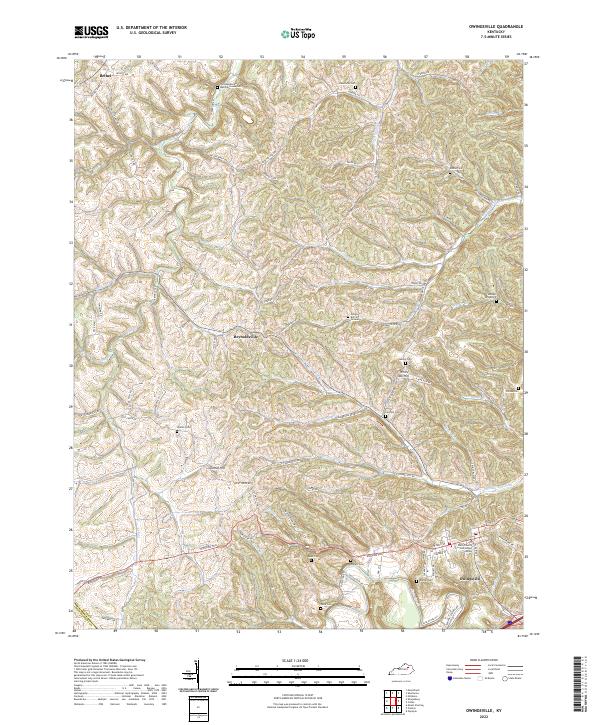 Owingsville topographic map thumbnail