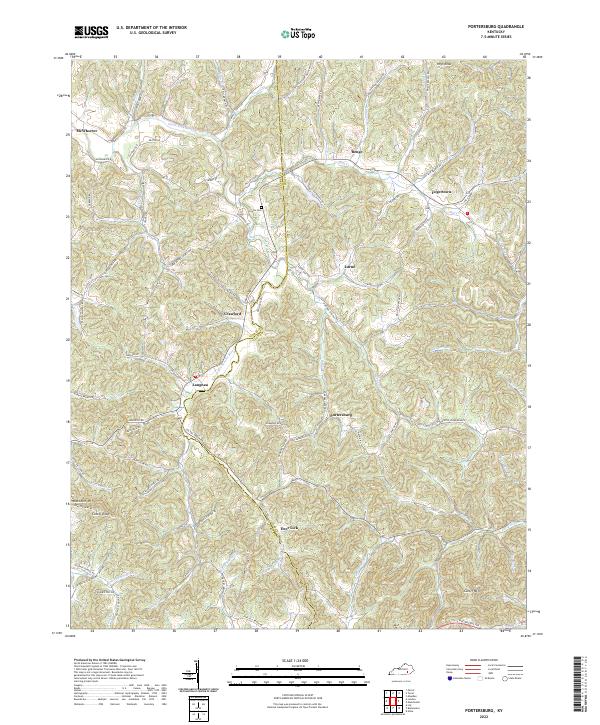 Portersburg topographic map thumbnail