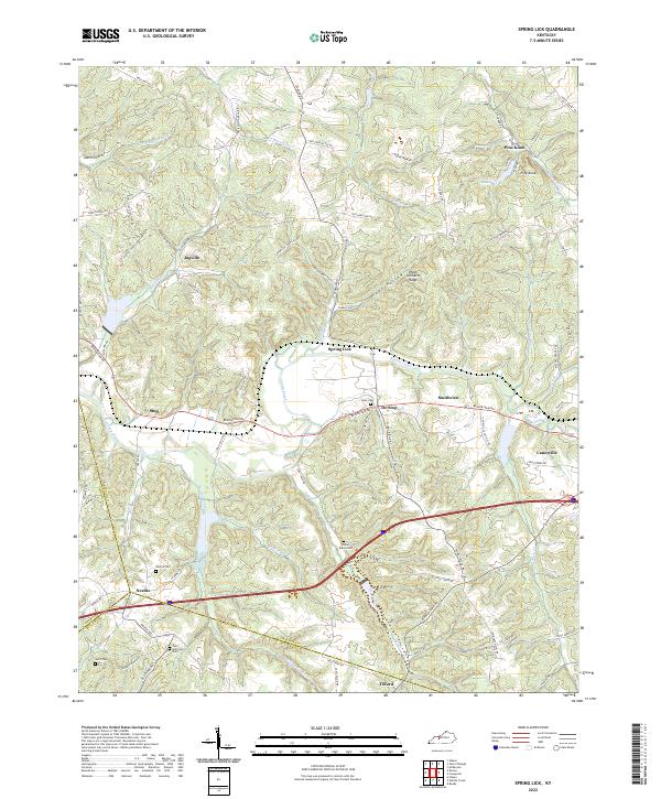 Spring Lick topographic map thumbnail