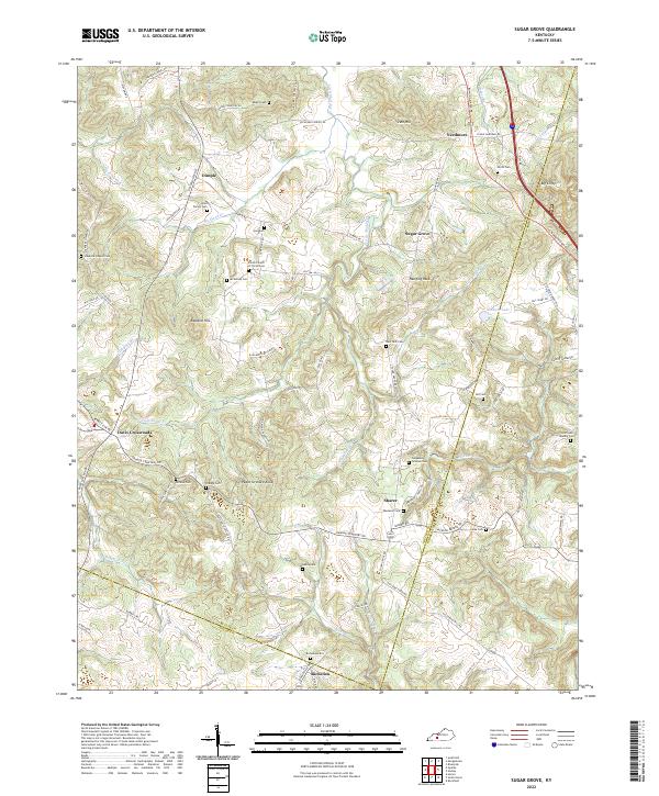 Sugar Grove topographic map thumbnail