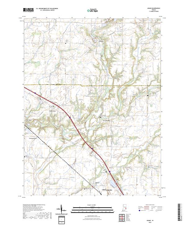 Adams topographic map thumbnail