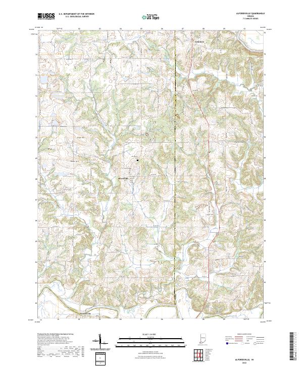 Alfordsville topographic map thumbnail