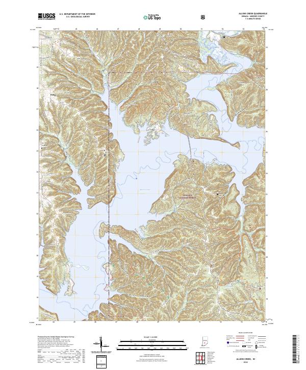 Allens Creek topographic map thumbnail