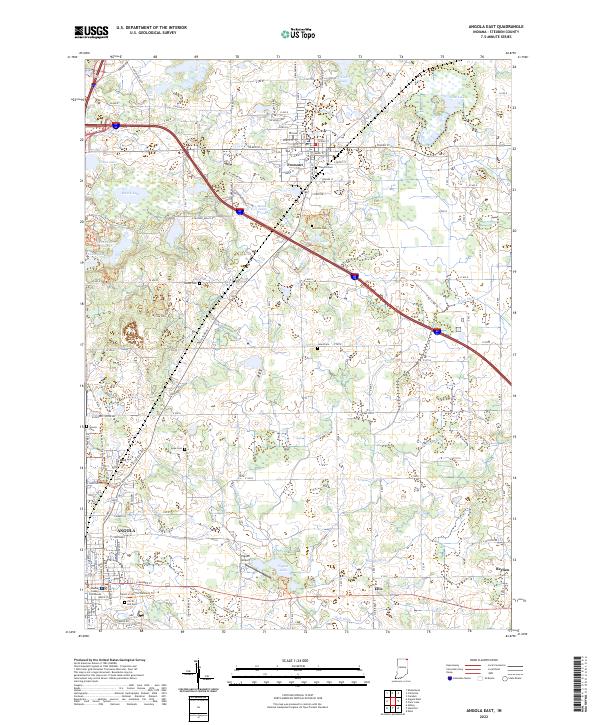 Angola East topographic map thumbnail