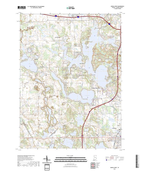 Angola West topographic map thumbnail