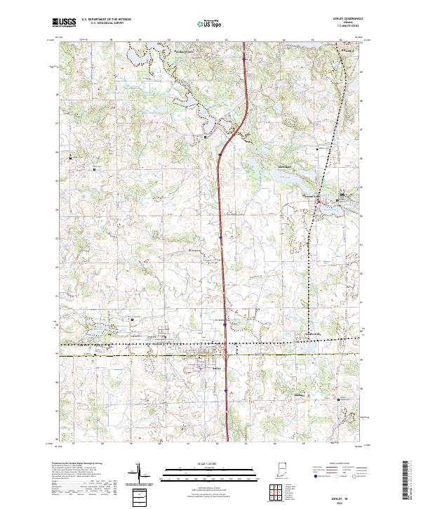 Ashley topographic map thumbnail