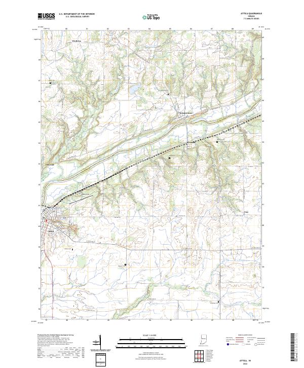 Attica topographic map thumbnail