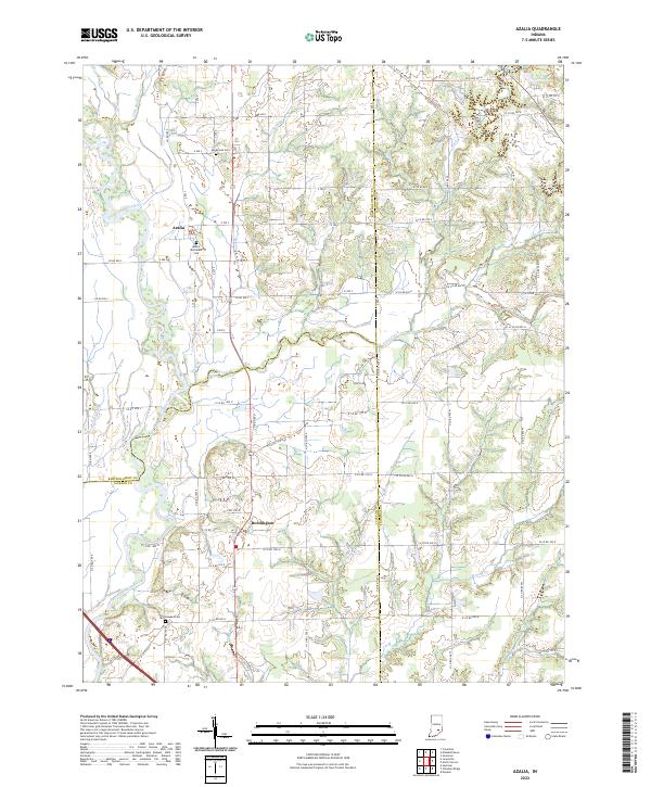 Azalia topographic map thumbnail