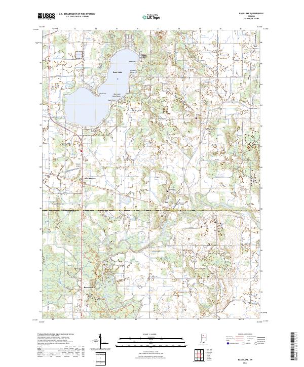 Bass Lake topographic map thumbnail
