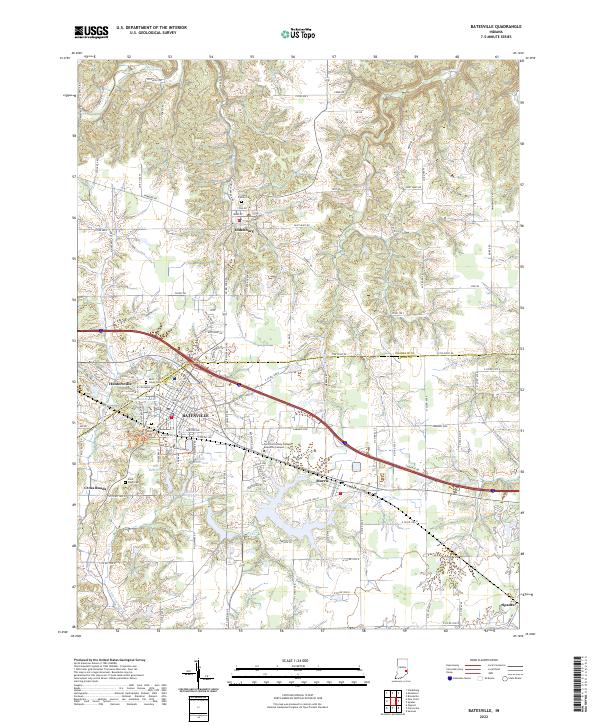 Batesville topographic map thumbnail