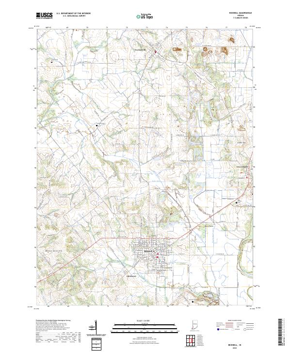 Bicknell topographic map thumbnail